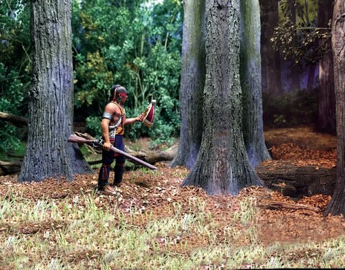 Collectible toy soldier army men Native Warrior with Souvenir Grenadier Cap