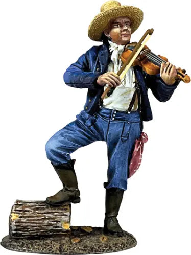 Collectible civilian miniature man with a fiddle.