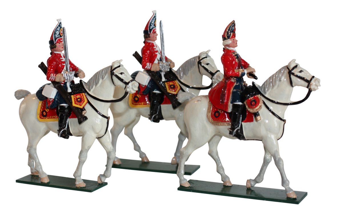 Collectible toy soldier miniature army men The Scots Grey's Cavalry figurines.