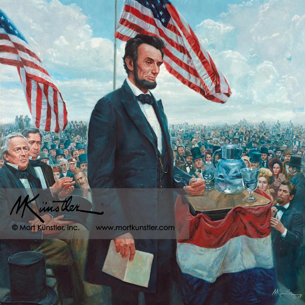 Mort Künstler wall art print The Gettysburg Address.