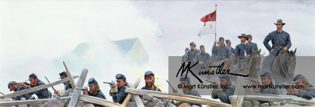 Mort Künstler wall art print Hold at All Cost. Soldiers on the battlefield.