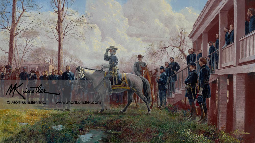 Mort Künstler wall art print Respect of an Army. CSA surrender.