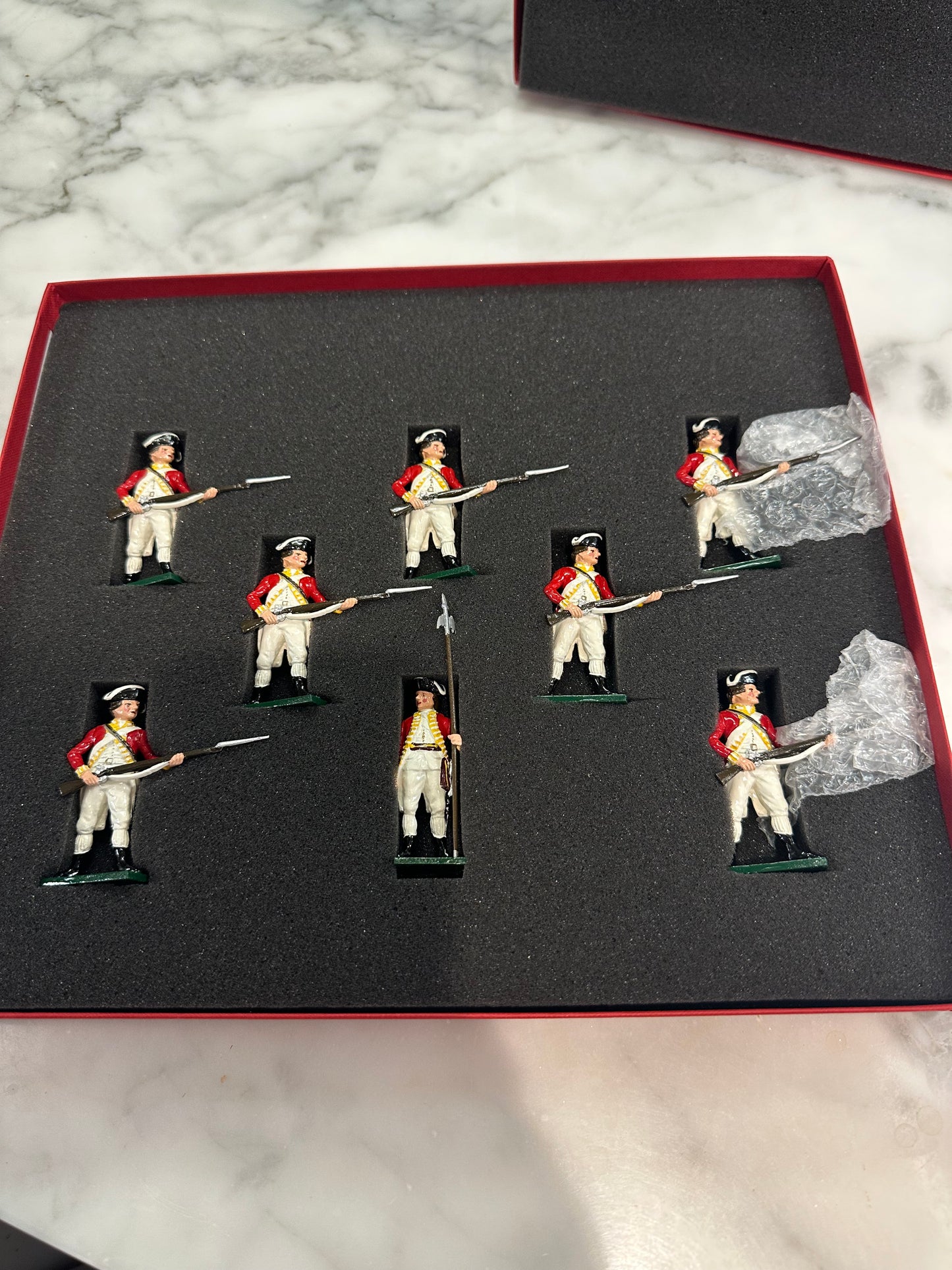 Packaging for toy soldier British Infantry figurines.