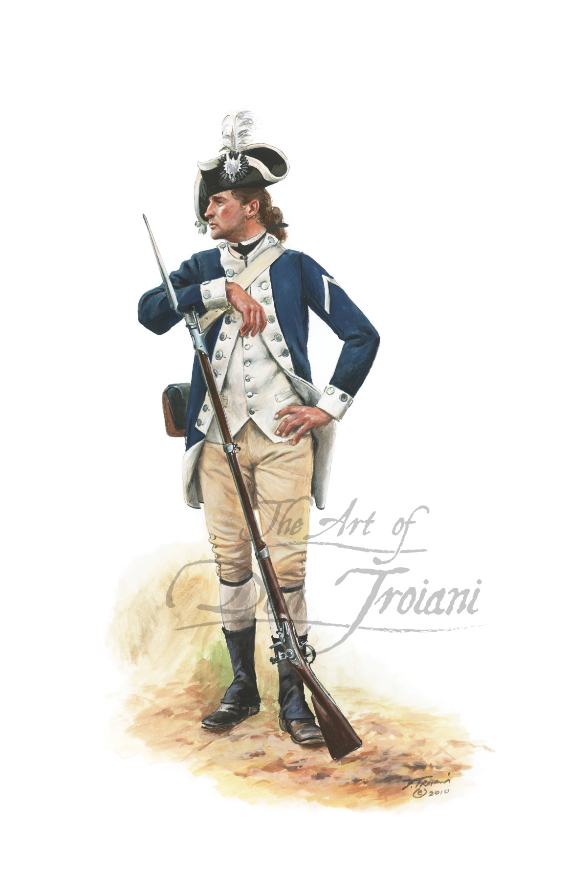 9th Massachusetts Regiment Private. Artistic depiction of a soldier in historical uniform with a rifle.