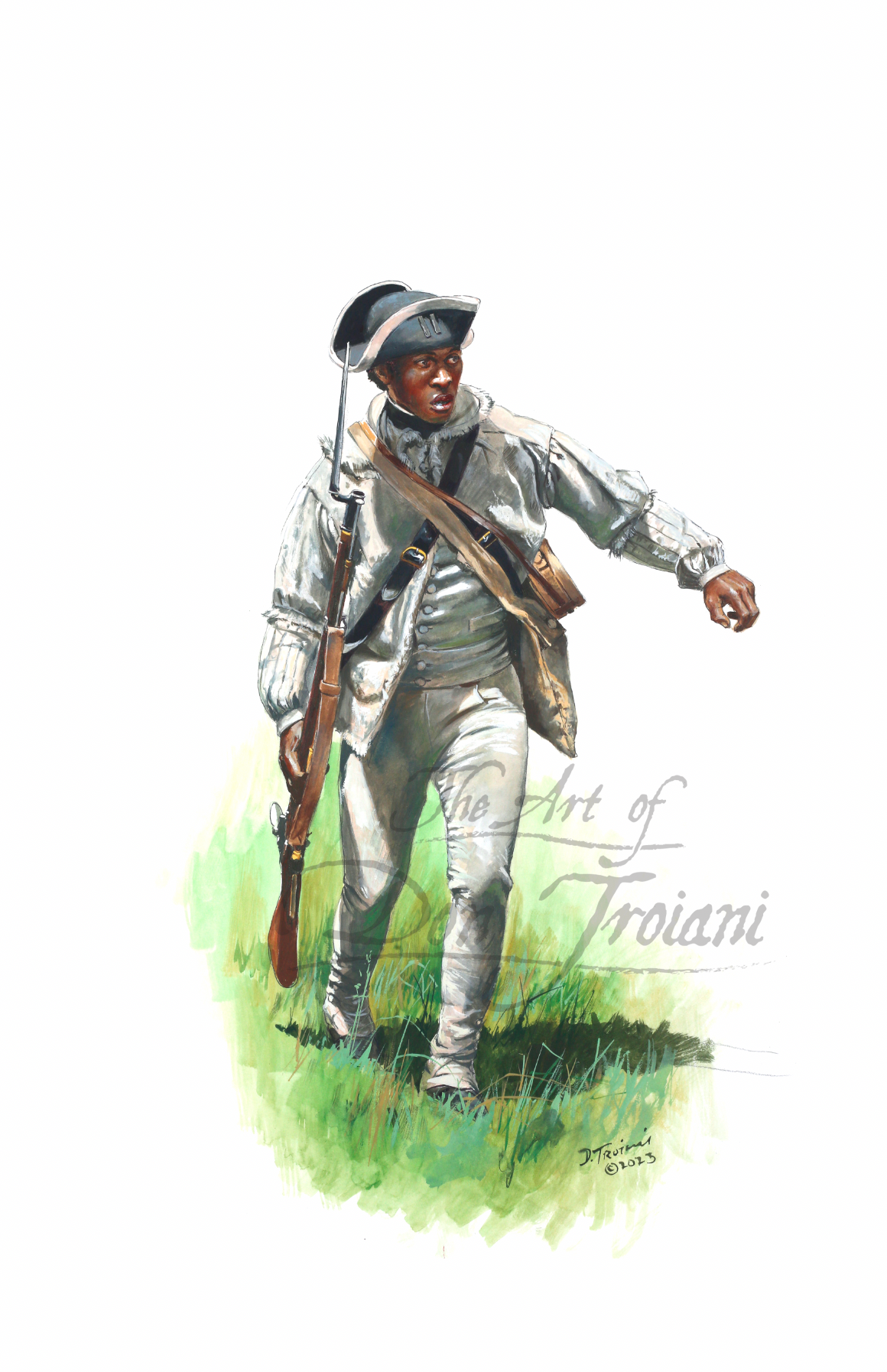 1st Rhode Island. Illustration of a soldier in uniform with a rifle.