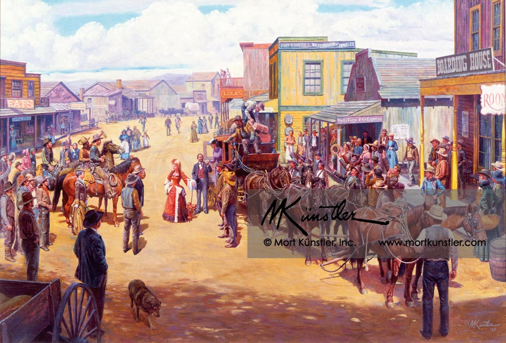 Mort Künstler wall art print New Girls in Town.