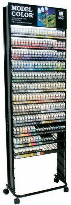 Vallejo 1000 Model Color Full-Range Paint Deal w/Rack (6 each: 215 Colors & 8 Metallics)