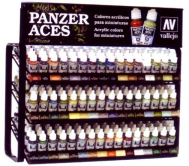 Vallejo 1001 Panzer Aces Paint Deal w/Rack (6 each: 48 Colors)