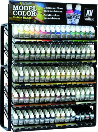 Vallejo 1005 Model Color Hobby Range Paint Deal w/Rack (6 each: 80 Colors)