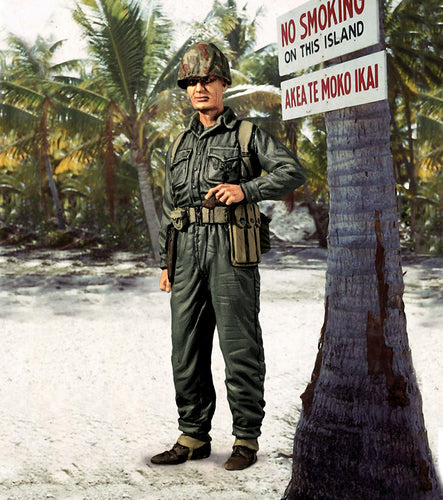 Toy soldier army men U.S.M.C. Lewis Chesty Puller 1941-50. On the beach.