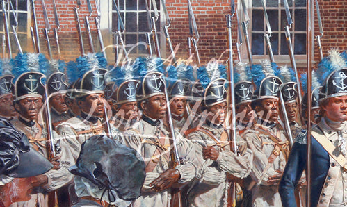 Don Troiani wall art print Brave Men as Ever Fought. Black soldiers marching.