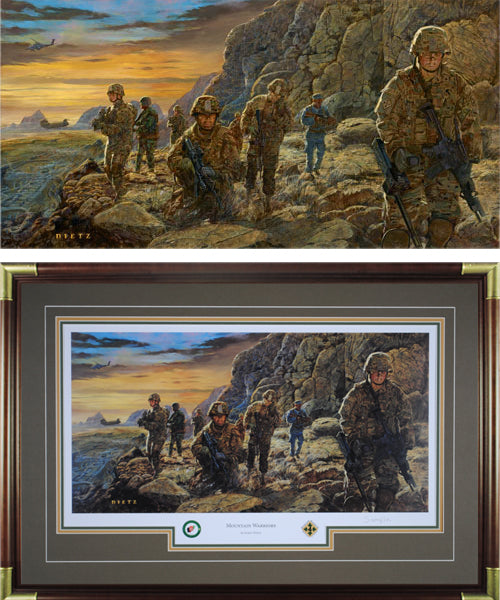 James Dietz wall art print Mountain Warriors. 8 soldiers.