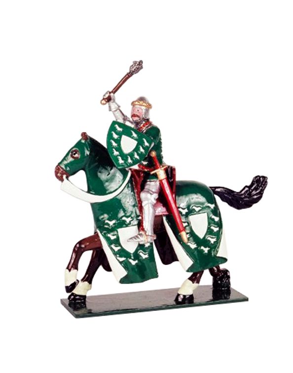 Collectible toy soldier miniature army men Sir Thomas Erpingham KG. Knight on horseback.