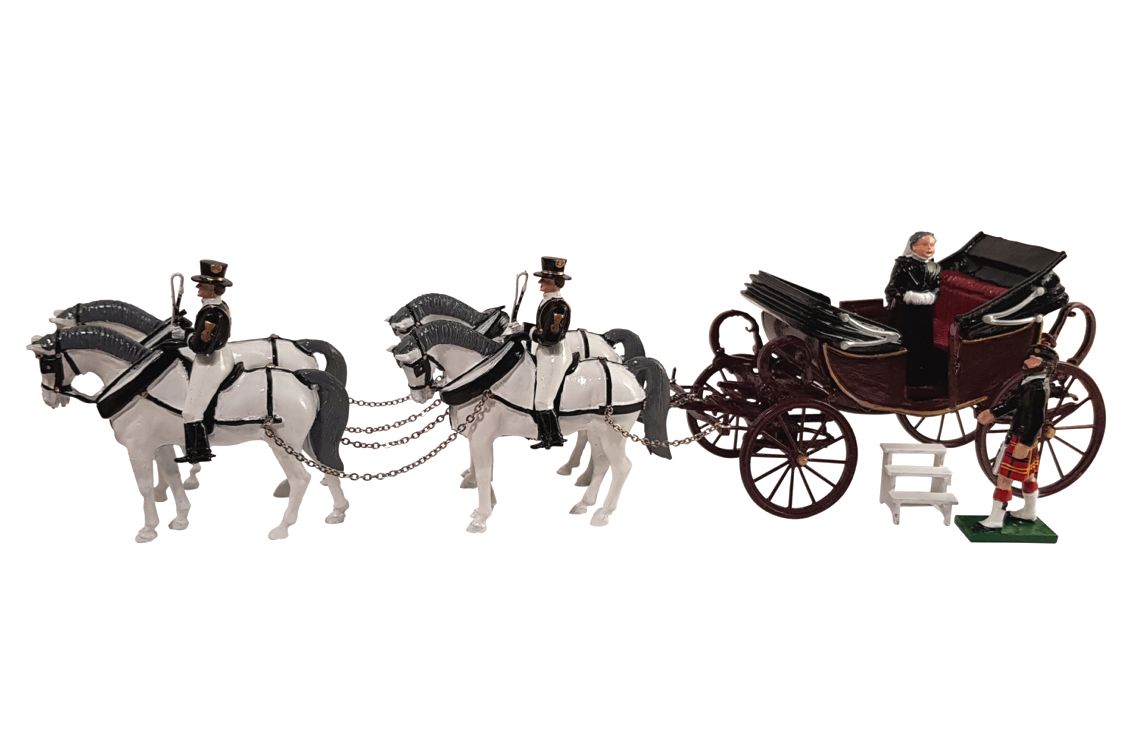 Collectible toy soldier miniature army men Queen Victoria's Landau with John Brown.