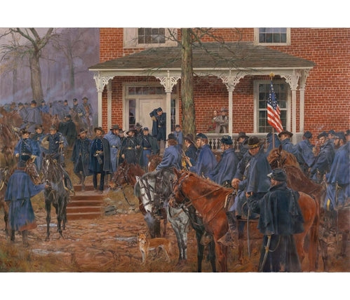 Don Troiani wall art print Sherman Leaving the Henegar House.