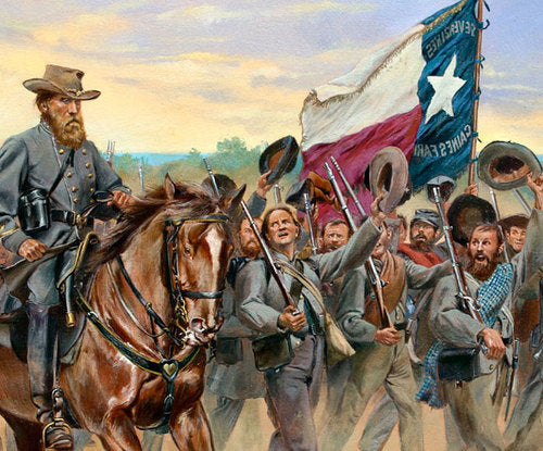 Don Troiani wall art print Give Us Hood. Soldiers waving hats.