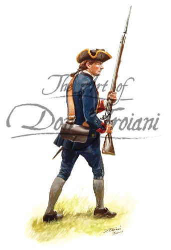 Don Troiani wall art print Private of the New Jersey Provincials, Jersey Blues circa 1758