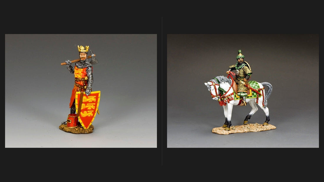 K&C figures of King Richard the Lionheart (left) and Sultan Saladin (right) — the two most famous commanders of the Third Crusade, 1189-1192