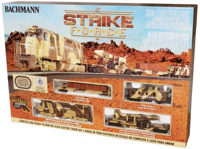 Bachmann model train set HO scale Strike Force.