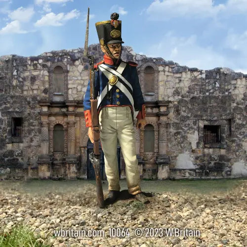 This is collectible toy soldier miniature army men Mexican Infantry at the Alamo.