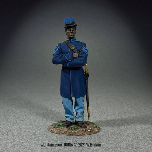 Collectible toy soldier miniature army men Sergeant Major Lewis Douglass, 54th Massachusetts.