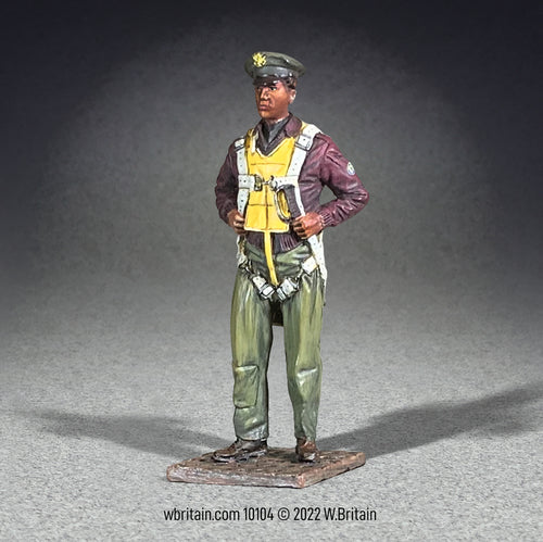 Collectible toy soldier army men U.S.A.A.F. Tuskegee Airman, 1943-45. Painted.