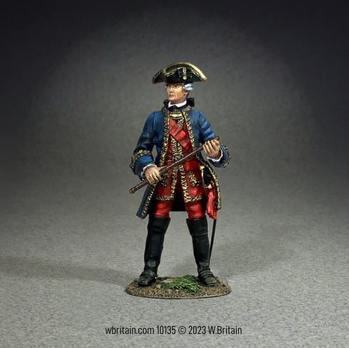 Collectible toy soldier miniature army men French General Marquis de Montcalm, 1759.