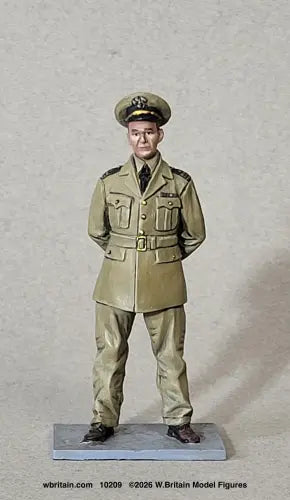 W. Britain 10209 figure of U.S. Navy Lt. Cdr. Gerald R. Ford standing in service khakis and officer's cap.