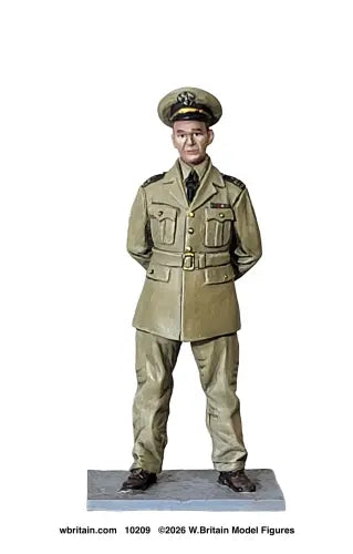 W. Britain 10209 figure of U.S. Navy Lt. Cdr. Gerald R. Ford standing in service khakis and officer's cap.