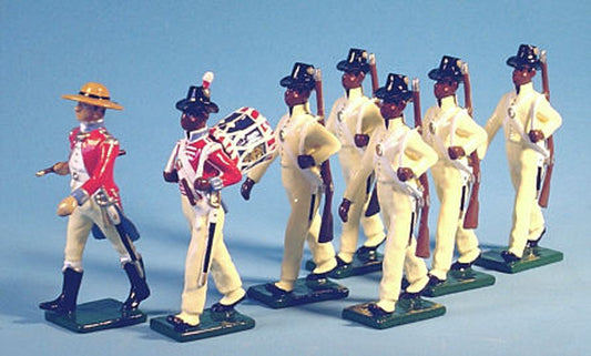 Collectible toy soldier army men set Bourbon Regiment Mauritius 1810-12.