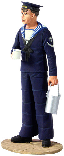 Collectible toy soldier miniature British Royal Navy Sailor with Rum Rations.
