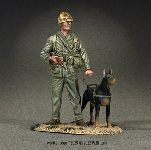 U.S.M.C Dog Handler with Dog