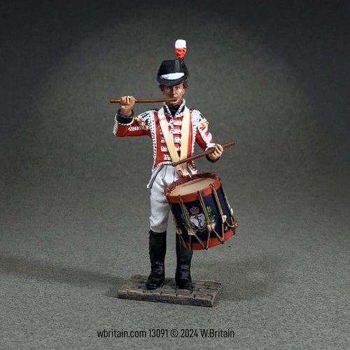 Collectible toy soldier miniature army men British Royal Marine Drummer figurine.