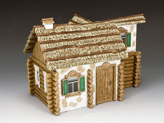 Russian farmhouse diorama King and Country SP097 1/30 scale wooden rural building Eastern Front WWII display backdrop