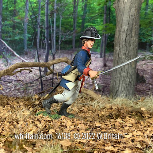 Collectible toy soldier miniature Legion of the U.S. Infantry Officer Advancing with sword in a field.