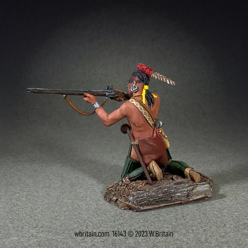 Collectible toy soldier army men Native American Warrior Kneeling Firing.