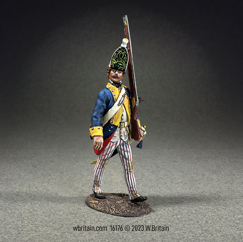Collectible toy soldier miniature army men Grenadier Brunswick Regiment, von Riedesel, 1777.