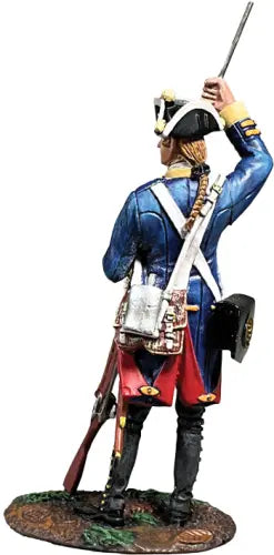 Rear view of Collectible toy soldier miniature army men Hessian figurine.