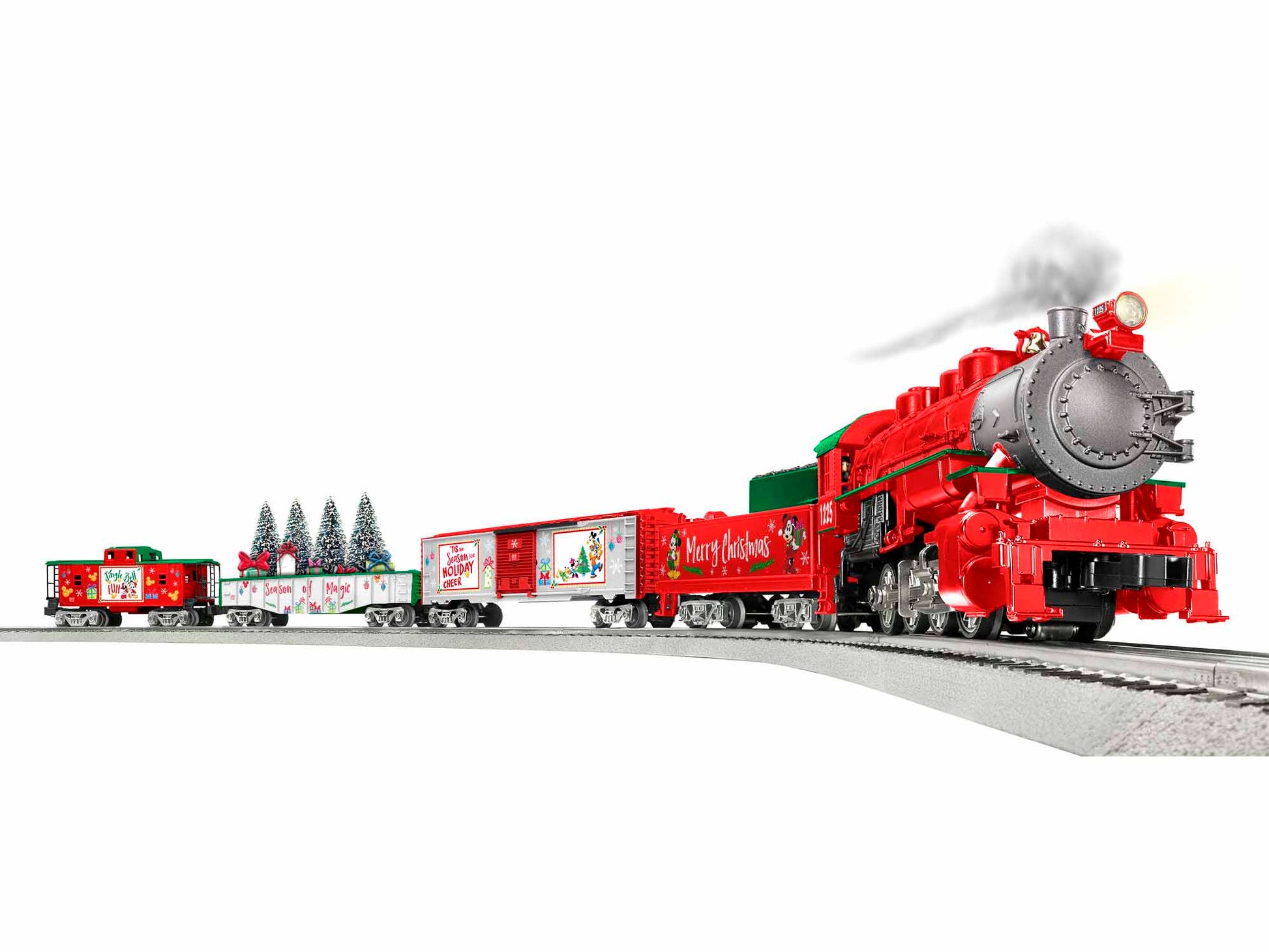 Lionel model train set Disney Christmas LionChief Set. O Scale.