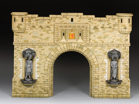 Edinburgh Castle Gateway diorama accessory King and Country SP125 medieval castle entrance backdrop with statues Wallace Bruce
