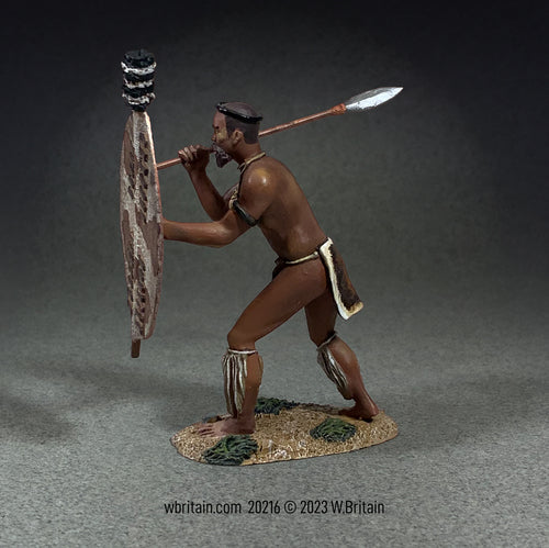 Toy soldier Zulu Warrior Counting Rifles No.2.
