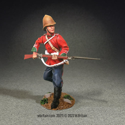 Collectible toy soldier miniature British 24th Foot Defending with Bayonet.