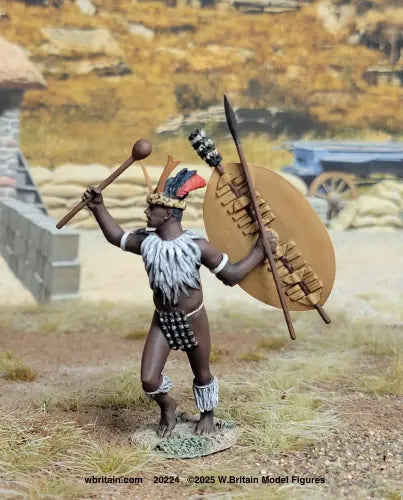 Zulu Warrior Urging Men Forward military miniature