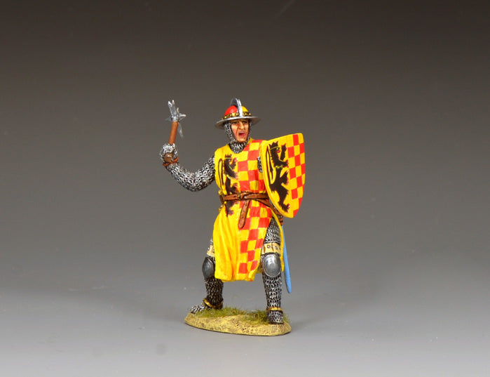 King & Country Fighting Crusader Priest with Warhammer and Shield MK251 1/30 scale matte medieval crusader toy soldier figure