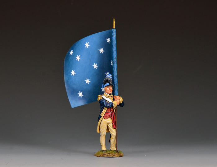 King & Country AR093 Washington Personal Flagbearer 1/30 scale matte Revolutionary War figure