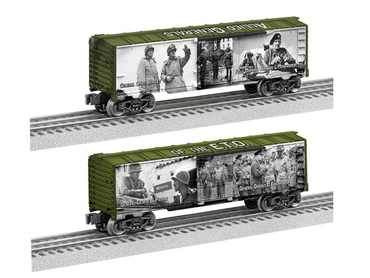 Lionel model train rail car O scale WWII Generals Boxcar.