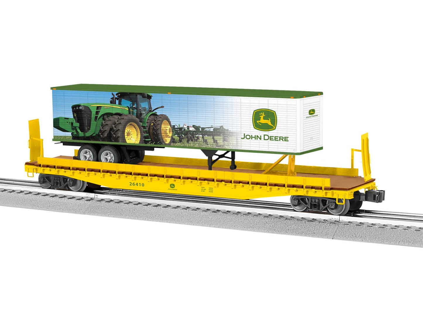 John Deere 50' Flatcar w/ Trailer