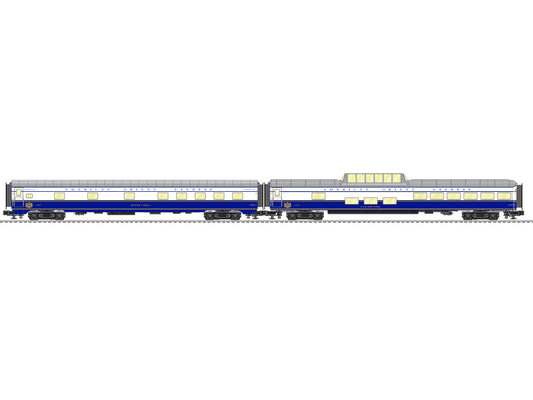 Lionel model train rail car O scale American Orient Express 2 Pack.