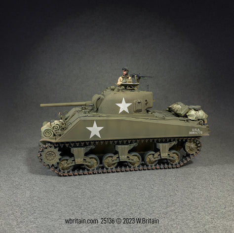 Collectible toy soldier miniature set M4A3(75) Sherman.