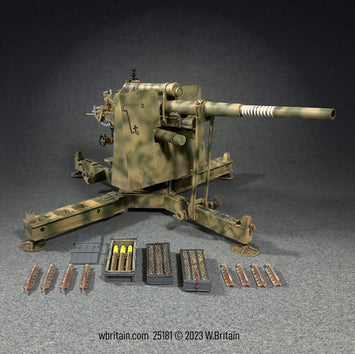 Collectible toy soldier miniature set German 88mm Flak 37.